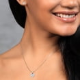 thumbnail image 3 of Gem Stone King 925 Sterling Silver White Moissanite and Red Garnet Pendant Necklace Earrings Set for Women (3.42 Cttw, Heart Shape 8MM and 6MM, with 18 inch Chain), 3 of 3