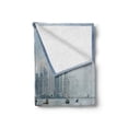 thumbnail image 2 of Landscape Soft Flannel Fleece Blanket, Anchored Fishing Boats Skyscrapers Panama Cityscape Pacific Coast Central America, Cozy Plush for Indoor and Outdoor Use, 50" x 60", Multicolor, by Ambesonne, 2 of 6