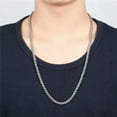 thumbnail image 3 of 2.5mm 316L Woman Man Stainless Steel Wheat Braided Chain Necklace 16''-36'', 3 of 4