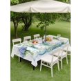 thumbnail image 2 of Rectangle Outdoor Tablecloth With Umbrella Hole And Zipper– Abstract Watercolor Greenery Waterproof Patio Table Cover for Party, Picnic, Backyard, 60"x84" , Eucalyptus Vase, 2 of 8