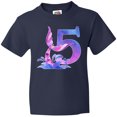 thumbnail image 3 of Inktastic 5th Birthday Mermaid Tail Youth T-Shirt, 3 of 5