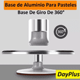 thumbnail image 5 of Base Giratoria Para Pasteles O Repostería Decorar Aluminio, Plata, 5 of 5
