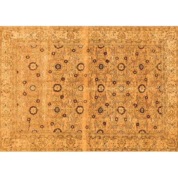 Ahgly Company Indoor Rectangle Persian Orange Traditional Area Rugs, 8' x 10'