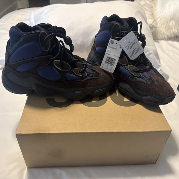 Adi-das Yeezy 500 High Top Mens Blue Sneakers Casual Shoes FY4269