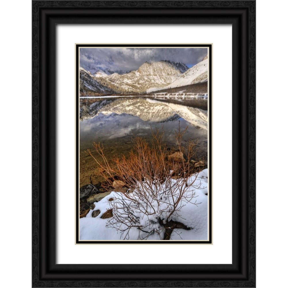Flaherty, Dennis 13x18 Black Ornate Wood Framed with Double Matting Museum Art Print Titled - California, Sierra Nevada Spring at North Lake