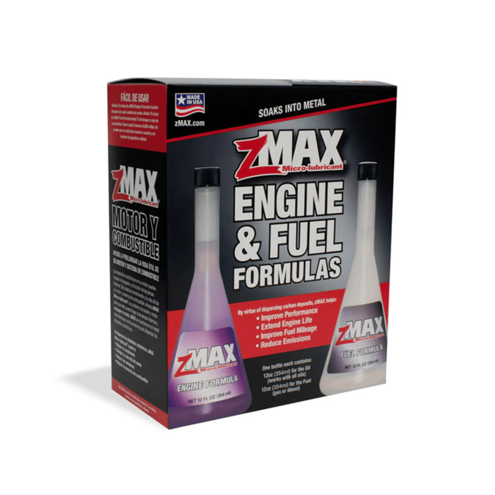 zMAX, Engine & Fuel Formulas, 12 oz bottles, Fuel Additive