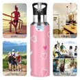 thumbnail image 7 of Yayeee 20oz Insulated Water Bottle Double Wall Stainless Steel with Flip Straw Lid, Love Connection, 7 of 7