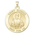 thumbnail image 2 of Picturesongold.Com Saint Eligius Religious Medal Necklace Pendants Adult-2/3 in Dime, 14K White Gold, 2 of 2