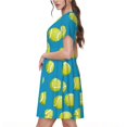 thumbnail image 2 of Balery Ball Tennis Vestidos sueltos de manga corta para mujer, vestidos de verano 2025, vestidos casuales de corte A con vuelo., 2 of 6