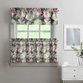 thumbnail image 2 of Boho Country Curtains 24 Inch - 3 Panel Rustic Farmhouse Set with Vintage Blooming Botanicals, Rod Pocket Kitchen Window Drapes, 2 of 3