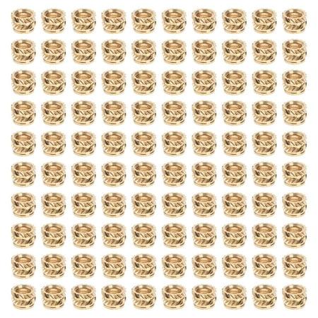 

Homemaxs Inserts Threaded Nut Insert Heat Set Brass Knurled Resistant 3D Thread Sampling Port Plastic Repair Printing Nuts