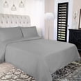 thumbnail image 2 of 300-Thread Count Breathable Cotton Percale Solid 3-Piece Duvet Cover Set with Matching Pillow Shams, Full/Queen, Smoked Pearl by Blue Nile Mills, 2 of 5