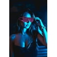 thumbnail image 5 of SHANJIA Party led Glasses,Light Up Flashing Shutter Neon Rave Glasses El Wire LED Sunglasses Glow DJ Costumes for Party, 80s, EDM RB03, 5 of 5
