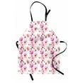 thumbnail image 1 of Floral Apron Watercolor Painting Style Blooming Flowers Spring Nature Botanical Artwork, Unisex Kitchen Bib Apron with Adjustable Neck for Cooking Baking Gardening, Pink Purple Coral, by Ambesonne, 1 of 3