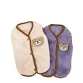 thumbnail image 3 of Ropa de peluche para perros, otoño e invierno, linda ropa de moda para mascotas, ropa para perros Bomei, chaleco cálido de terciopelo con forma de oso solar, 3 of 6