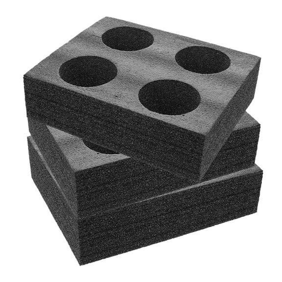 Raindrops 3-Pack Drink Holder with 4 Cup Carrier for Coffee, Bottles, Takeout Drinks - Design for Bar and Pub Use