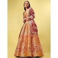 thumbnail image 4 of Indian Wedding Style Banarasi Silk Lehenga Choli For Women Party Wear with Un-Stitched Blouse With Dupatta Dress, 4 of 5