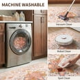 thumbnail image 4 of KoshiMe Washable Area Rug 8'x10', Non-Slip Soft Vintage Distress Floral Rugs for Living Room, Stain Resistant Low Pile Medallion Carpet for Dining Room Office, Light Pink Colorful, 4 of 9