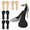 Black & Beige, variant on 4 Pairs High Heel Inserts Women, 3/4 Length Women Thin Shoe Insoles for High Heels, Pumps, Open Toes, Flats, and Sandals, Cushion for Heel and Ball of The Foot, Shock Absorption(Black+Beige)