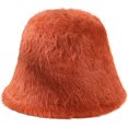 thumbnail image 1 of LinYooLi Winter Women Warm Soft Fisherman Cap Wool Solid Thick Bucket Hat, 1 of 5