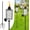 Black-4 Pack, variant on 4 Pack Glass Garden Torch for Outside 12 oz, Upgraded 61-Inch Outdoor Citronella Torches with 5-Prong Grounded Stake, Height Adjustable Garden Décor Torch for Patio Pathway Party