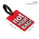 thumbnail image 2 of Equipaje Etiqueta, PVC Identificador Tarjeta Soporte Etiqueta, No Tu Bolsa Patrón Viaje Bolso Etiqueta con Ajustable Correa para Equipaje Maleta, Rojo Paquete de 2, 2 of 5