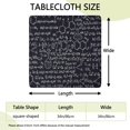 thumbnail image 2 of Math Equations Chemistry Black Pattern Square Fitted Tablecloth with Elastic Edge,Square Table Cover,Washable Elastic Table Cover for Home Kitchen Party Decor 34"x34", 2 of 6