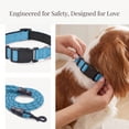 thumbnail image 6 of FastXmas Extended Reflective Dog Leash & Collar Set - 59" Long Lead & Adjustable Neck 11"-15.5" for Small Dogs Outdoor Walking,Blue, 6 of 9