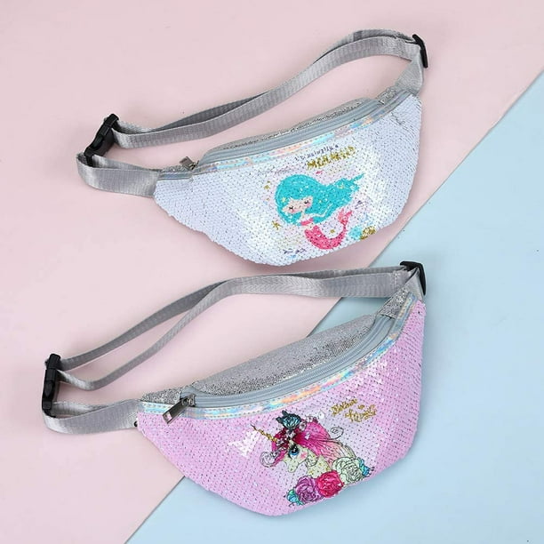 Cute Animal Unicorn Fanny Pack with Glitter Sequins Bum Bag Waist