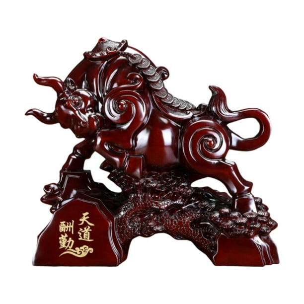 Estatua de toro, adorno decorativo para el hogar, figura creativa de resina para habitación, chimenea, fiesta 40cmx20cmx37cm
