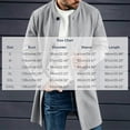 thumbnail image 3 of Abomasnow Men's Mid-Length Trench Coats Slim Fit Single Breasted High Neck Overcoat Winter Warm Windbreaker Jackets, 3 of 7