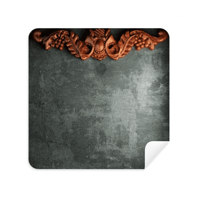 Grey Cement Mahogany Ornament Pattern Glasses Cloth Screen Cleaner Suede Fabric 2 Pack