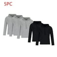 thumbnail image 2 of YLSDY Men's Basic Solid Hoodies Pack of 5, Drawstring Casual Long Sleeve Tops Pullover Hooded Sweatshirt with Pocket Black L, 2 of 8