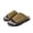 2619 brown, variant on Men's Single Wide Strap Hook And Loop Suede Slide Sandals Non Slip Cushioned Outdoor Casual Walking Slides