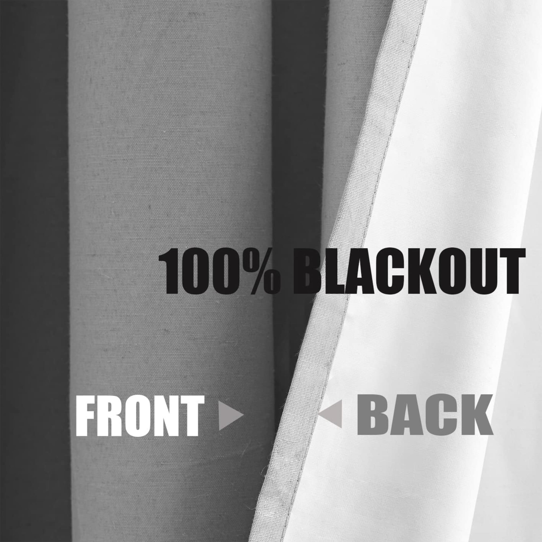 Flowpartex Gray Linen Full Blackout Energy Efficient Curtains for Bedroom Solid Thermal Insulated Window Panels Backtab Rod Pocket Drapes, 84"L×54"W 2 Pcs