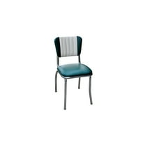 Dual Tone Channel Back Diner Chair with 1" Pulled Seat-Color:Green