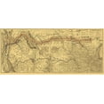 thumbnail image 2 of Rand McNally 18x10 Black Ornate Wood Framed with Double Matting Museum Art Print Titled - Northern Pacific Railroad - Rand McNally 1882, 2 of 4
