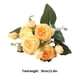 thumbnail image 3 of Ramo de flores 5 cabezas Capullos de rosas artificiales Boda decorativa Tela de seda de plástico Flor falsa, Amarillo Kearding HA6434-02B, 3 of 6