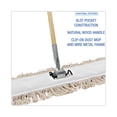 thumbnail image 3 of Boardwalk Cotton Dry Mopping Kit, 36 x 5 Natural Cotton Head, 60" Natural Wood Handle, 3 of 6