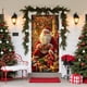 thumbnail image 1 of Christmas Door Cover Santa Claus Print Holiday Party Decoration Polyester Fabric Door Hanging for Home Indoor Outdoor Festive Decor, 1 of 6