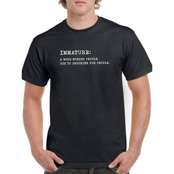 Immature  Men T-Shirt, Male Large