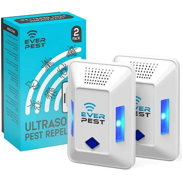 Ultrasonic Pest Repeller - Electronic Pest Control Plug In - Mosquito Repellent, Roach Bombs, Roach Killer, Rodent Repellent Ultrasound | Up to 1300 Sq Ft Coverage (2Pk) by Ever Pest
