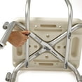 Medline Shower Chair Bath Seat with Back and Padded Armrests, Height Adjustable, Supports up to
