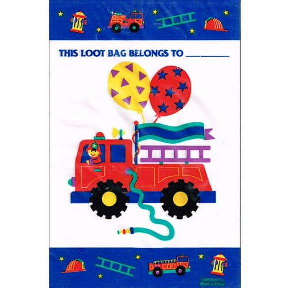 Fire Engine Party Favor Bags (8ct)