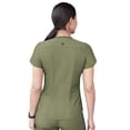 thumbnail image 2 of Adar Pro Heather Scrubs For Women - Modern V-Neck Scrub Top - P7002H - Heather Olive - S, 2 of 7