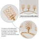thumbnail image 4 of Candelabro de arco de 40 cm con cilindros de cristal | Diseño de puente de hierro de 3 niveles para bodas y decoración del hogar | Metal dorado y cuentas de cristal octogonales | Centro de mesa para, 4 of 6