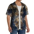 thumbnail image 4 of Disketp Men's Hawaiian Watercolor Snake Skin Print Shirts Button Down Holiday Beach Shirts-Small, 4 of 7
