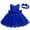Blue, variant on Aayomet Girls Dresses Baby Girls Lace Bowknot Princess Wedding Formal Tutu Dress Headband Set Clothes,Green 12-18 Months