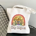 thumbnail image 2 of Frog & Toad Pattern Tote Bag, Cute Cartoon Shoulder Bag, Casual Canvas School Handbag & Shopping Bag, 2 of 6