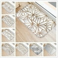 thumbnail image 2 of Gray Silver Flower Doormat Anti-Slip Carpet Door Mat Kitchen Living Room Floor Mat Rug 40*60cm, 2 of 6
